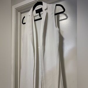 BCBGMaxAzria “Tasha” Sleeveless White Vest Jacket